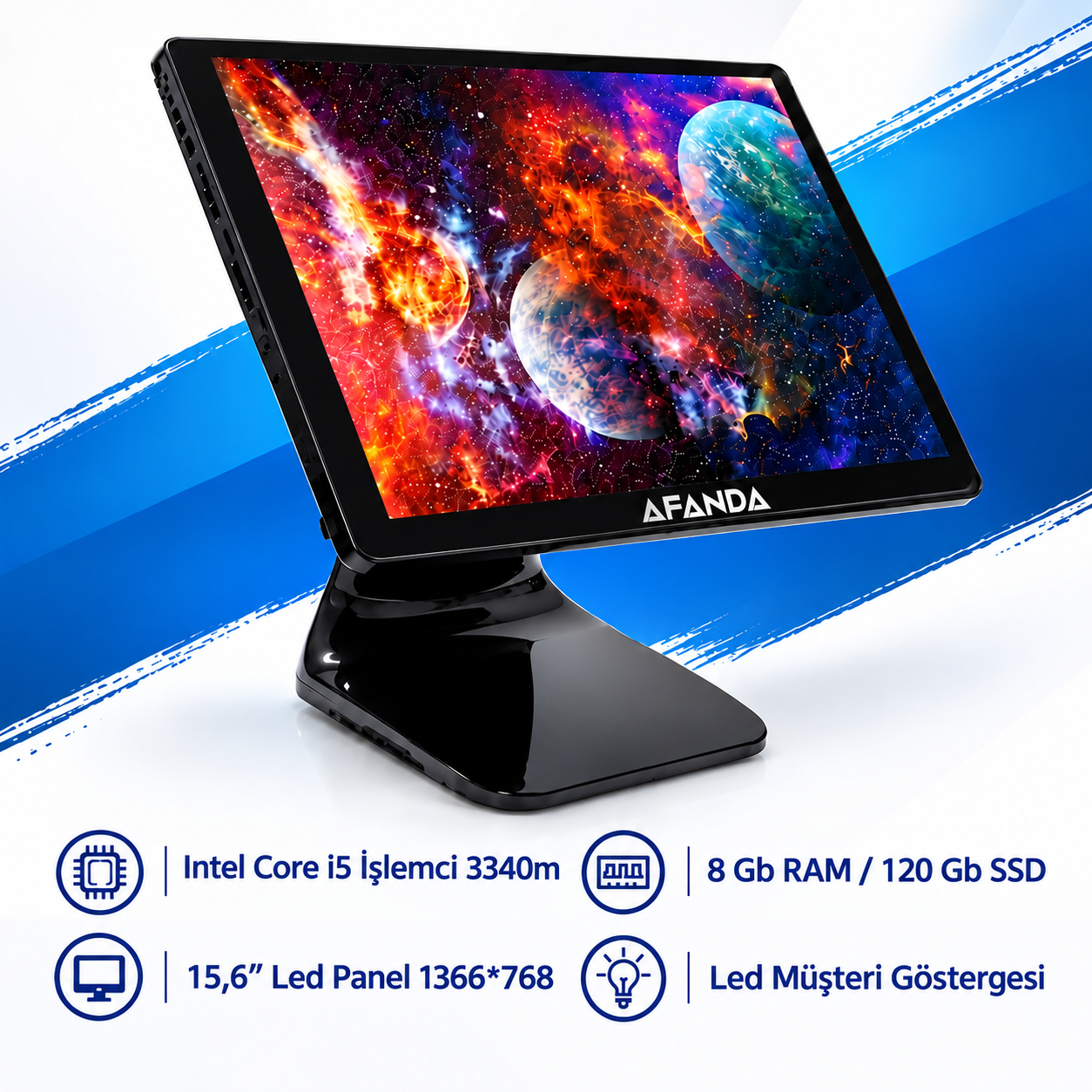 AF-1600 POS PC İ5 İŞLEMCİ 18,5 İNÇ EKRAN 8 GB RAM 128 GB HDD